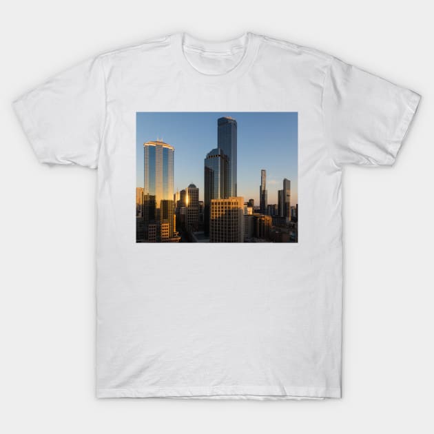 Sunset Symphony over Melbourne City T-Shirt by Rexel99